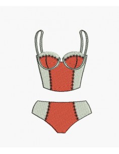 Motif de broderie machine ensemble lingerie