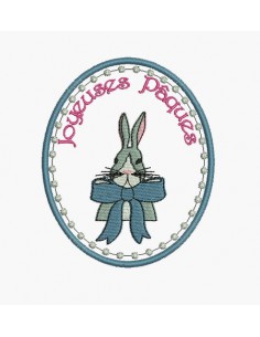 Motif de broderie machine lapin de pâques