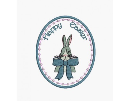 Motif de broderie machine lapin de pâques