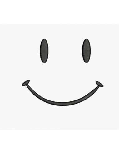 Motif de broderie machine smiley sourire