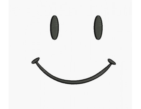 Instant download machine embroidery smiley smile