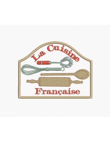 Motif de broderie machine cuisine française