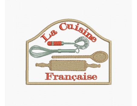 Motif de broderie machine cuisine française