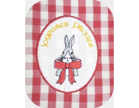 Motif de broderie machine lapin de pâques