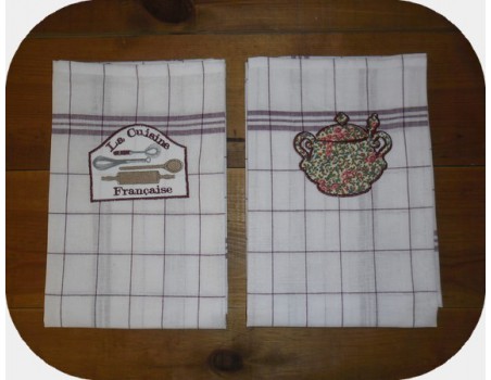 Instant download machine embroidery french kitchen