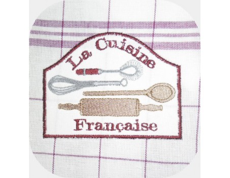 Motif de broderie machine cuisine française