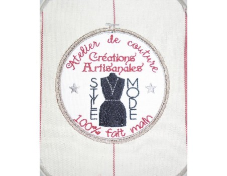 Instant download machine embroidery dress form sewing workshop