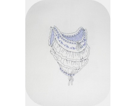 Motif de broderie machine bustier de grand mère