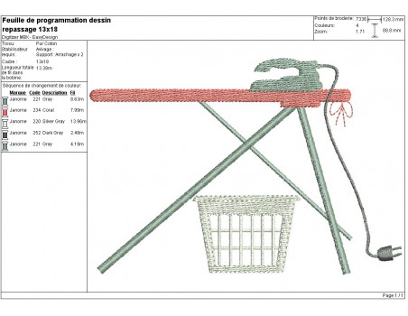 Instant download machine embroidery ironing board
