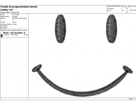 Instant download machine embroidery smiley smile