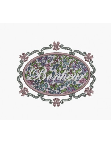 Instant download machine embroidery design applique rectangular frame