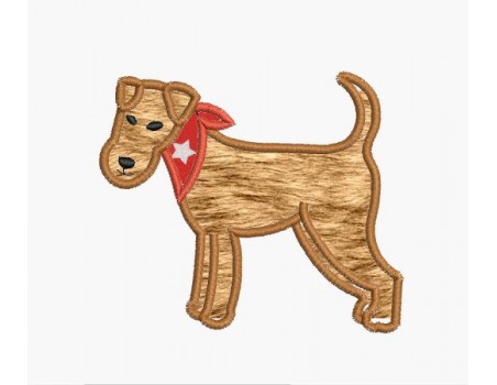 Instant download machine embroidery design fox terrier applique