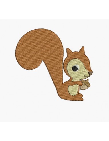 Instant download machine embroidery squirrel with his hazel