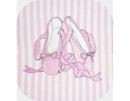 Instant download machine embroidery ballet shoes