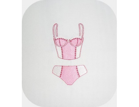 Instant download machine embroidery lingerie set panties and bra