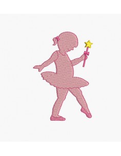 Instant download machine embroidery design little dancer