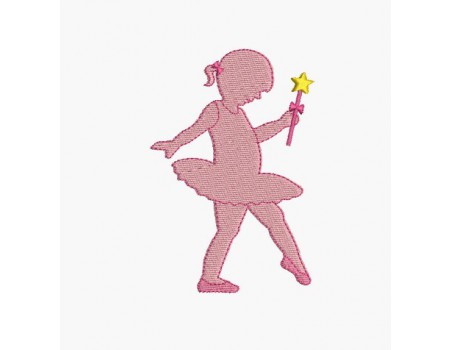 Instant download machine embroidery design little dancer