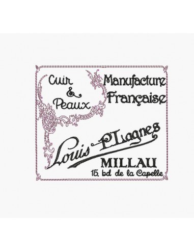 Motif de broderie machine manufacture de cuir