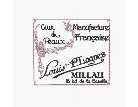 Motif de broderie machine manufacture de cuir