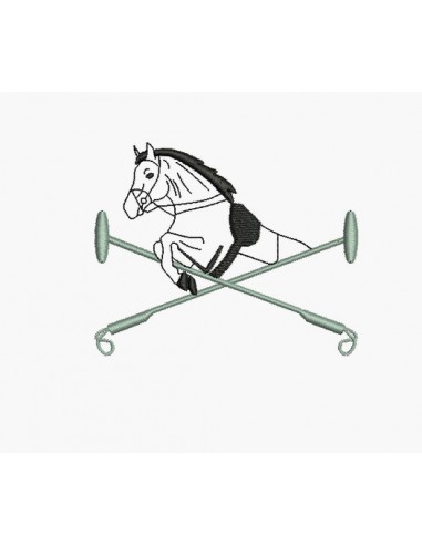 Motif de broderie machine cheval saut d obstacle