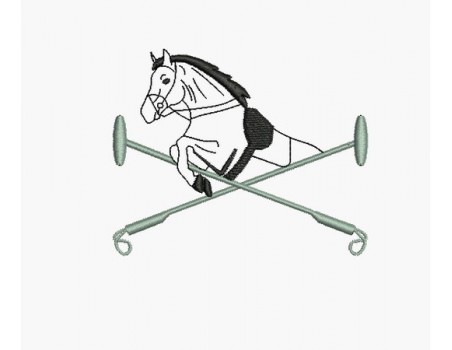 Instant download machine embroidery design jumping horse