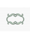 Instant download machine embroidery design frame double volute