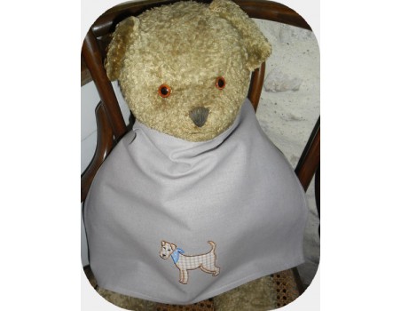 Motif de broderie machine fox terrier appliqué