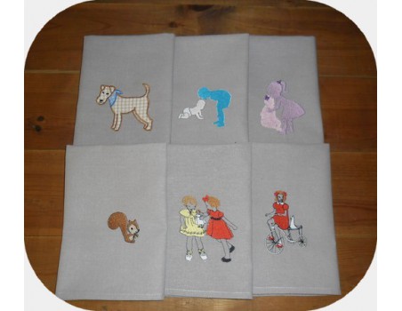 Motif de broderie machine fox terrier appliqué