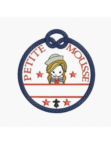 Instant download machine embroidery design little sailor customizable
