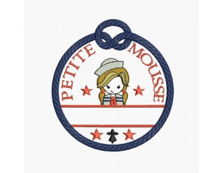 Instant download machine embroidery design little sailor customizable