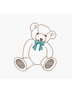 Instant download machine embroidery girl doing cutting