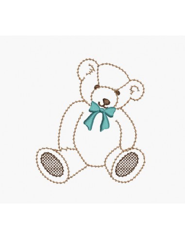 Motif de broderie machine petit ours