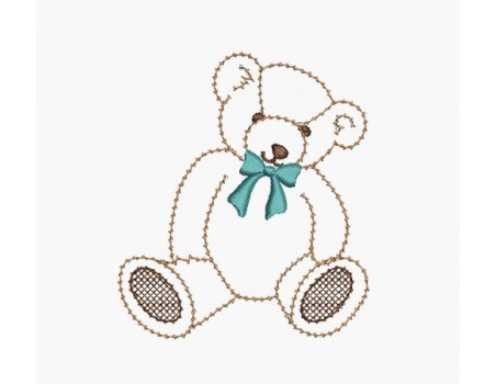 Motif de broderie machine petit ours