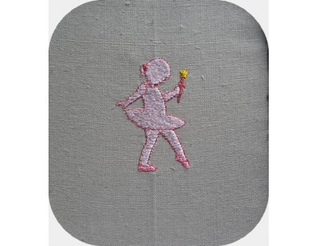 Instant download machine embroidery design little dancer