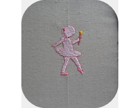 Motif de broderie machine silhouette petite danseuse