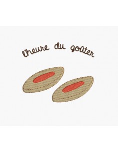 Motif de broderie machine biscuit tartelette