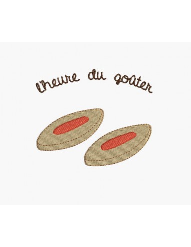 Motif de broderie machine biscuit tartelette