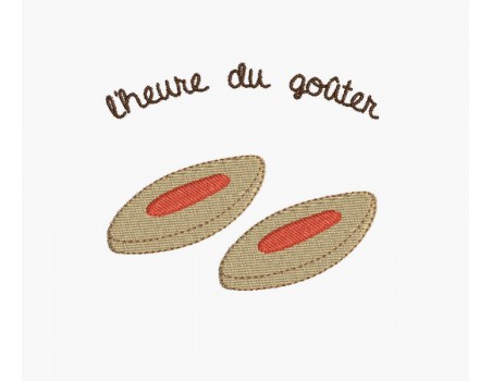 Motif de broderie machine biscuit tartelette