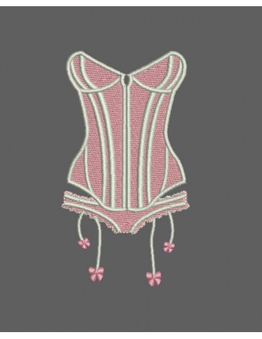 Instant download machine embroidery design linen lace suspender belt