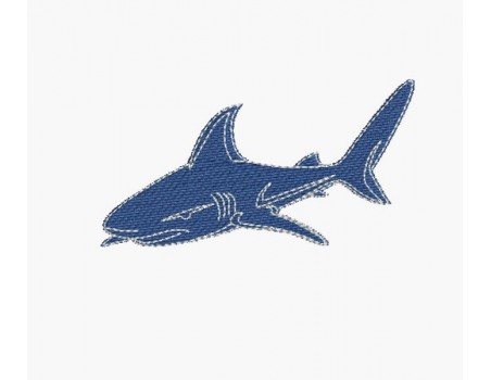 Instant download machine embroidery shark