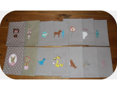 Motif de broderie machine silhouette garçon avec son poney