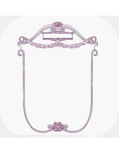 Motif de broderie machine cadre Orthense