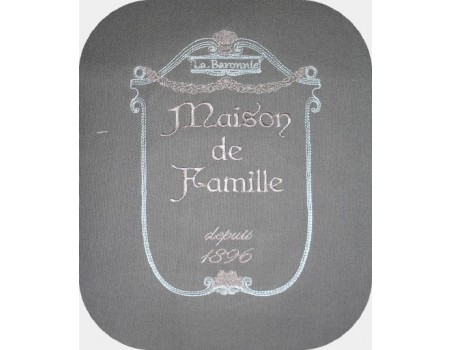 Instant download machine embroidery design  frame Orthense