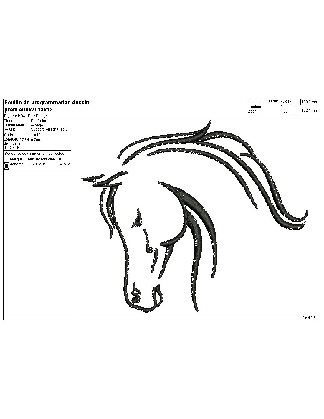 Instant Download Horse Head Embroidery Design
