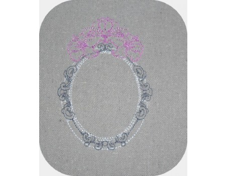 Instant download machine embroidery design hibiscus frame