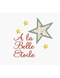Motif de broderie machine à la belle étoile