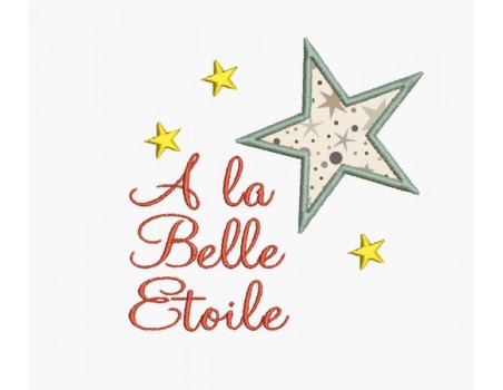 Motif de broderie machine à la belle étoile