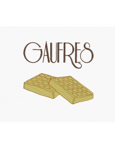 Instant download machine embroidery design waffle