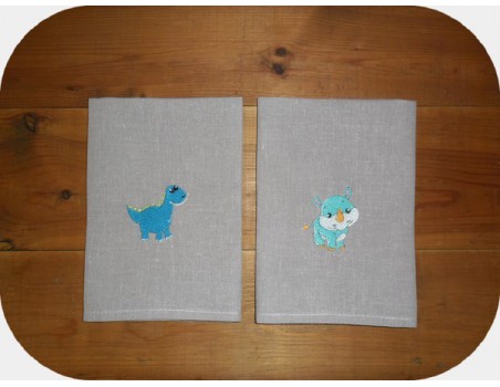 Motif de broderie machine dinosaure triceratops