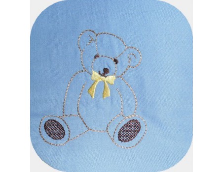 Instant download machine embroidery design little bear